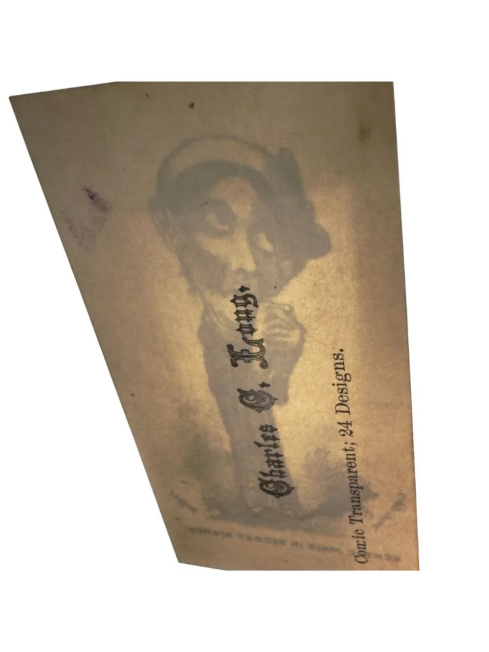 Victorian Calling Cards Set Of 12 Ornate Fonts & 1 Novelty Transparency Design